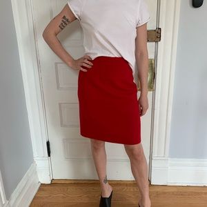 Red vintage pencil skirt